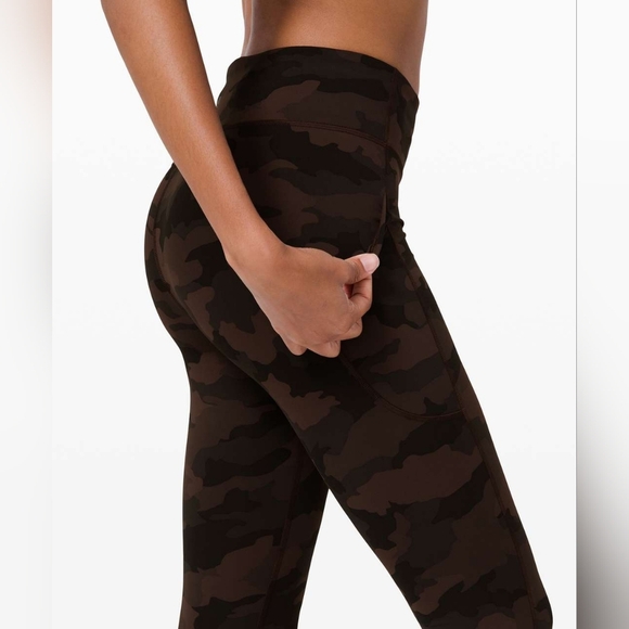 Lululemon Invigorate High-Rise Tight 25" Heritage 365 Camo Brown Earth size 2 - Picture 5 of 12